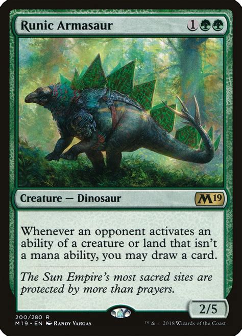 runic armasaur triggered abilities|Runic Armasaur · The Lost Caverns of Ixalan Commander (LCC .